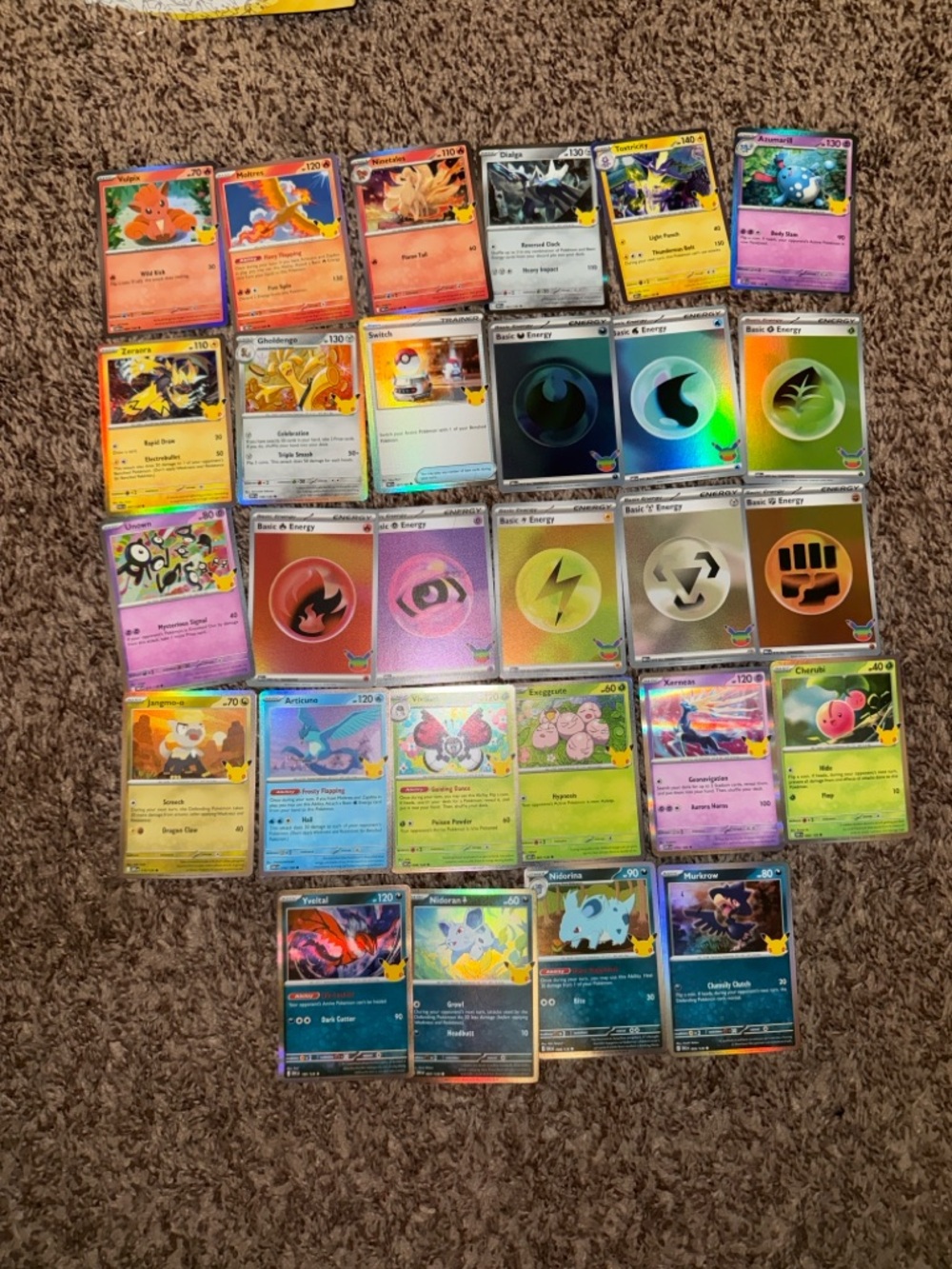 Pokemon 30th Celebration Card Bulk Lot of 28